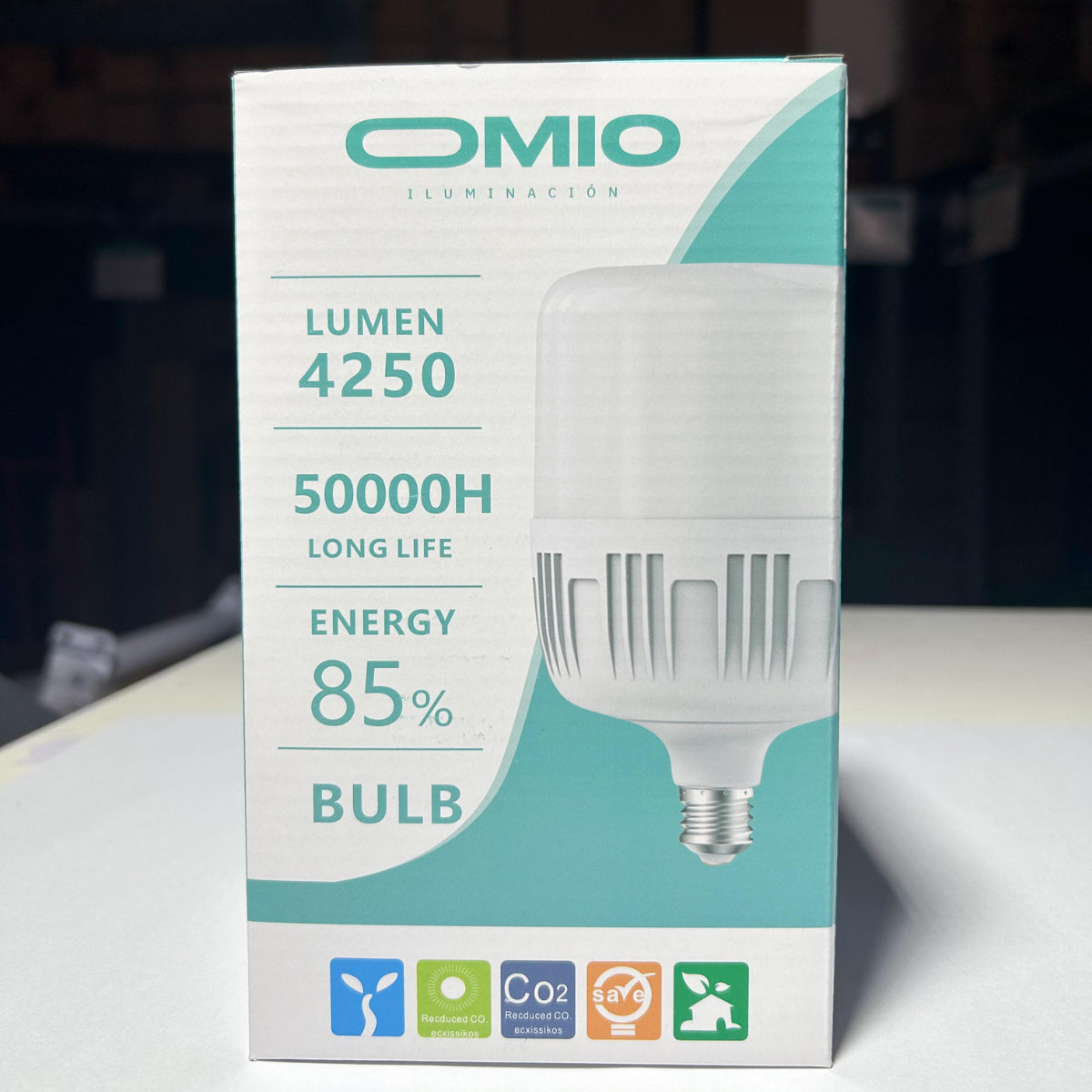 Lámpara Galponera Led Foco Bulbo 50 W Luz Fría