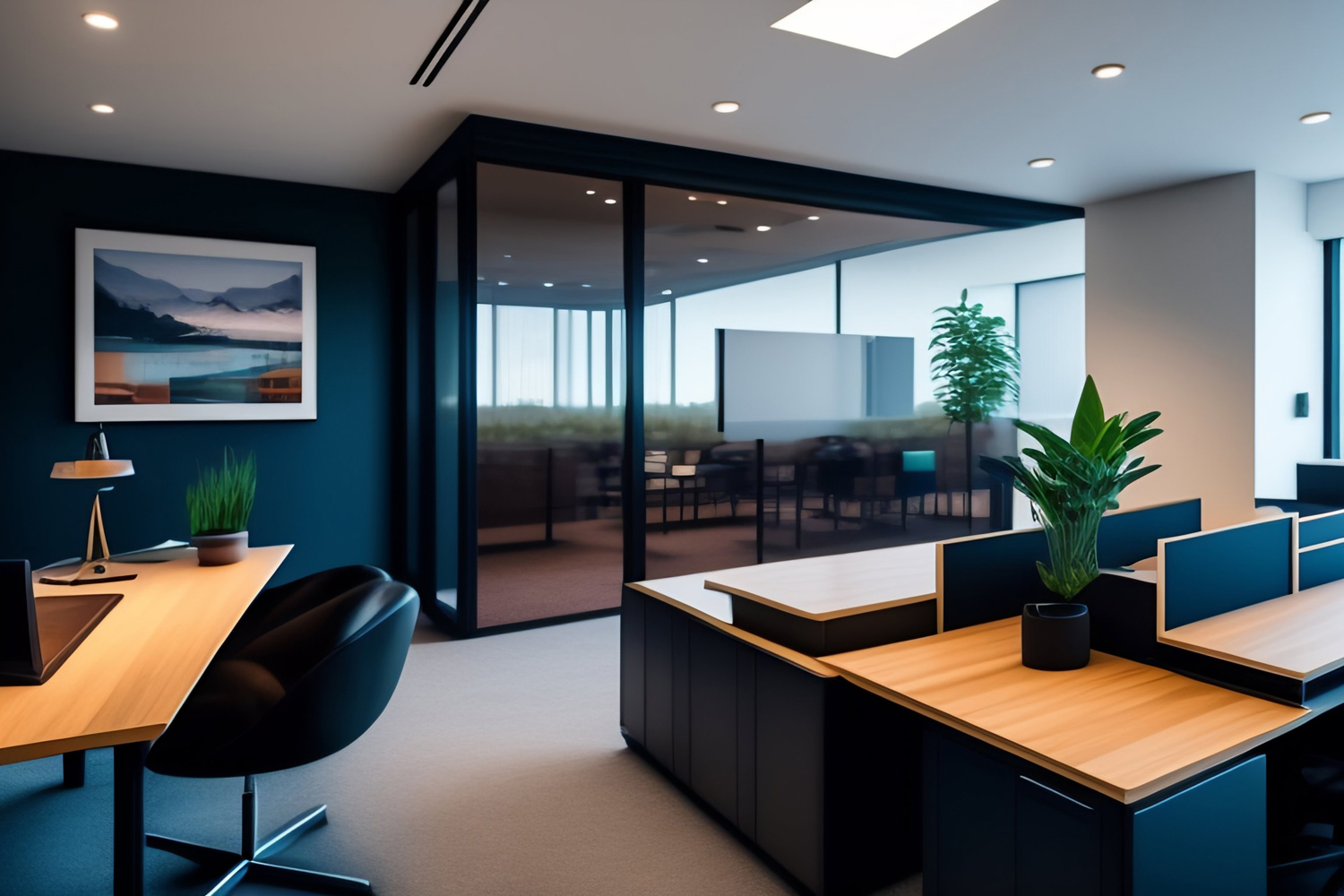 Iluminación dinámica en oficinas