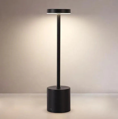 Lámpara Led Recargable Omio Touch Táctil 3 Tonos De Luz Negro
