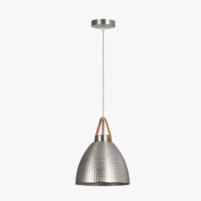 Colgante Omio Cuero Modelo Nido Gris Plata