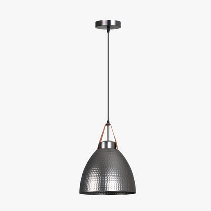 Colgante Omio Cuero Modelo Nido Gris Espacial
