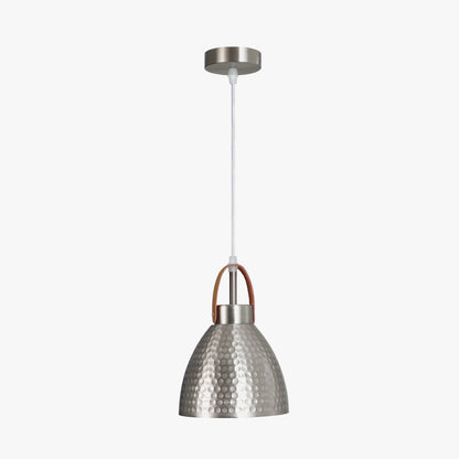 Colgante Omio Cuero Modelo Aura Gris Plata