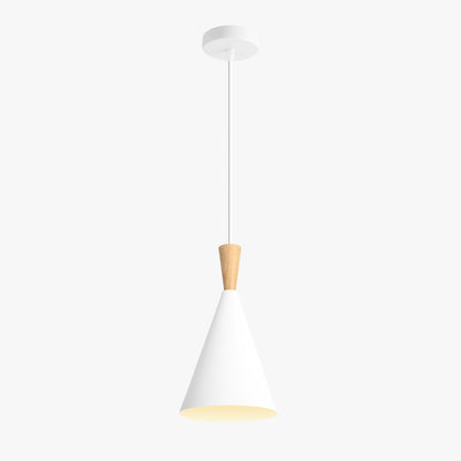 Lampara Omio de Colgar Modelo Cono Blanca