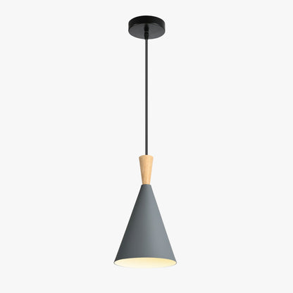 Lampara Omio de Colgar Modelo Cono Gris Luna