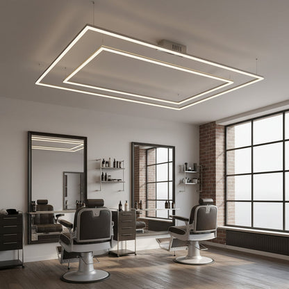 Panel Luz Led Detailing Gym Barberia Techo Pared