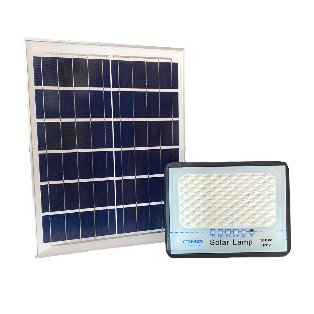 Reflector Solar Led Omio 100w Con Sensor Integrado