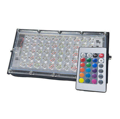 Foco Reflector Led Rgb 50w Lupa Difusor Policarbonato Omio