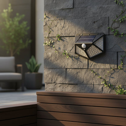 Lampara Exterior Farol Solar Omio Foco 15w Sensor Movimiento