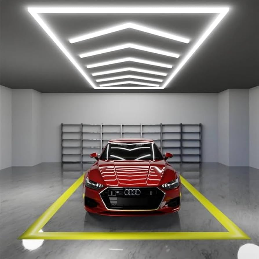Panel Luz Led Detailing Gym Barberia Techo Pared