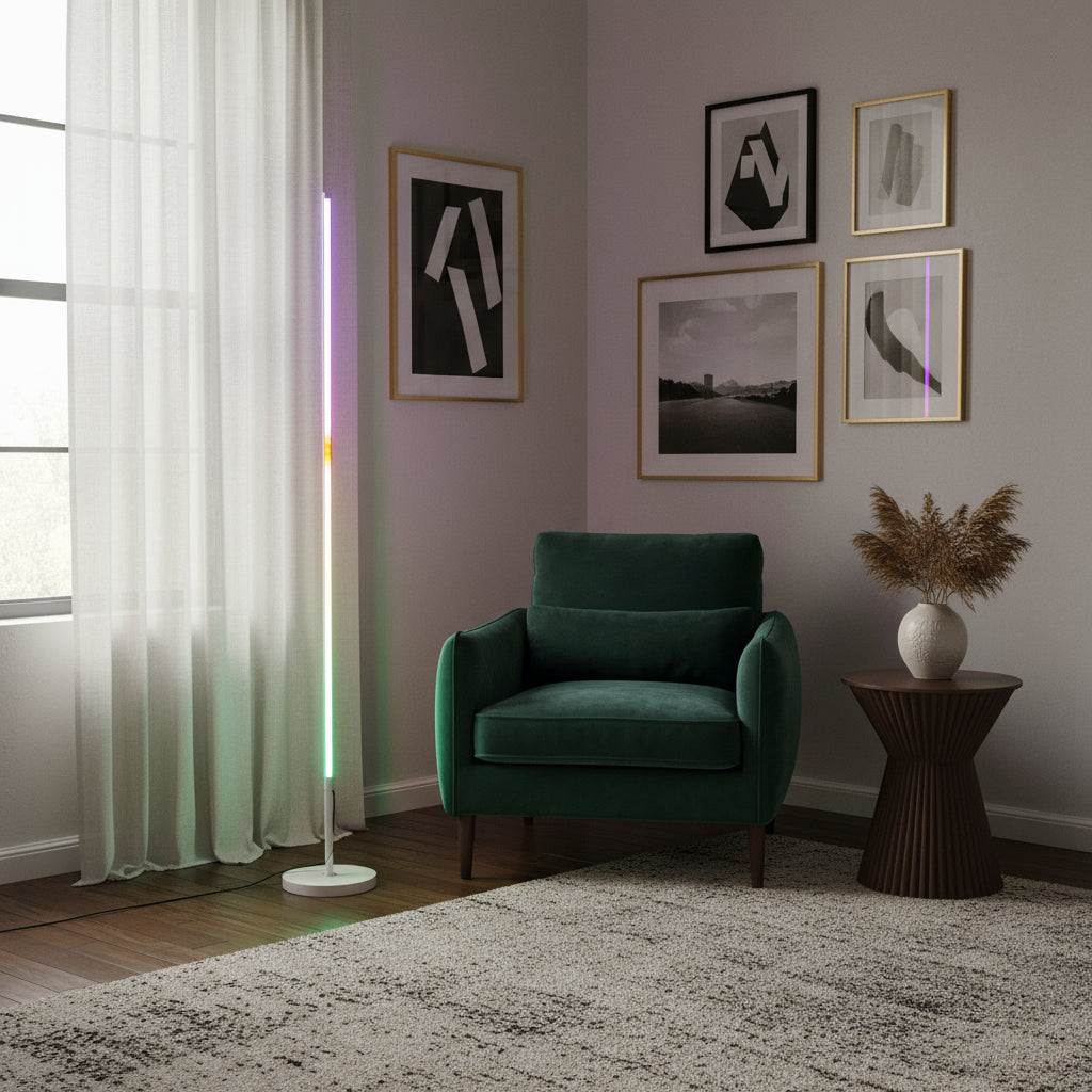 Lámpara De Pie Rgb 1.6m Moderna Con Control Remoto Omio