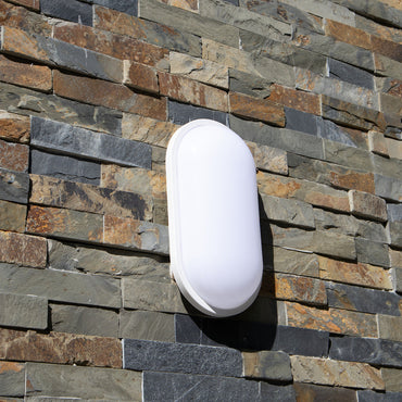 Aplique Tortuga Led Exterior Omio 20w Luz Fría Blanco Blanco