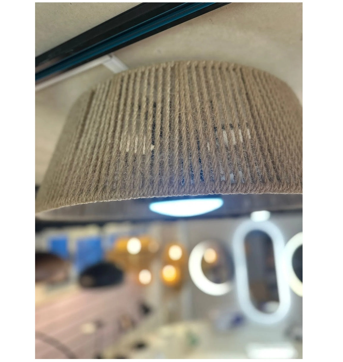 Lampara Ventilador Techo Rattan Led 3 Tonos Timer Revers