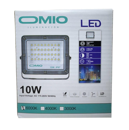 Reflector Foco Led Omio 10w Policarbonato Frío/cálido