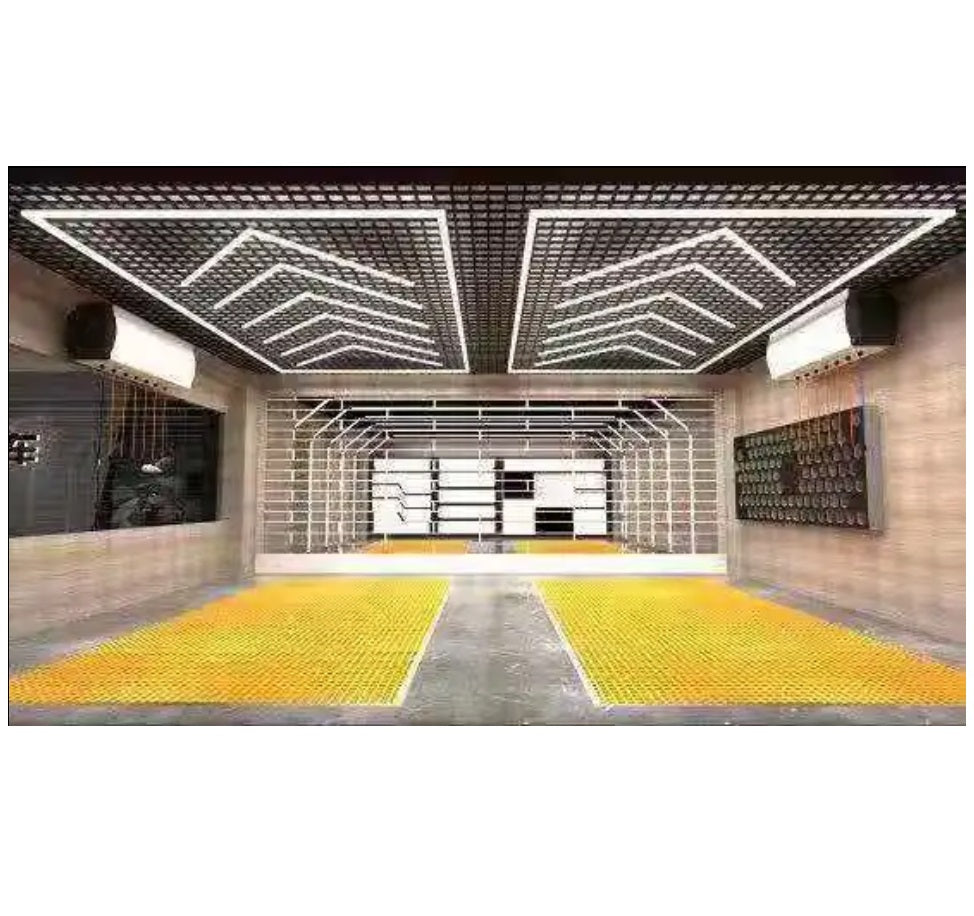 Panel Luz Led Detailing Gym Barberia Techo Pared