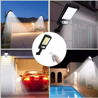 Lámpara Foco Solar Led Exterior 10w Sensor Movimiento Omio