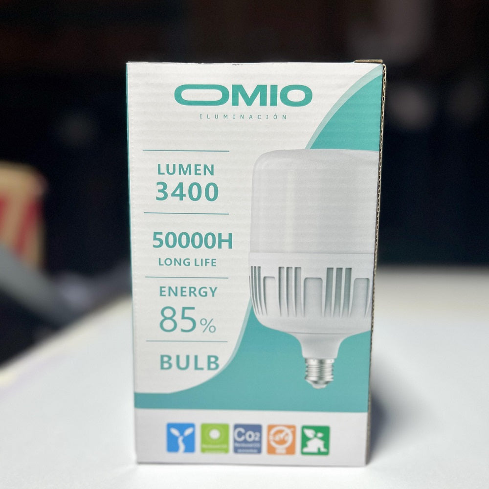 Lámpara Galponera Led Foco Bulbo 40 W Luz Fría