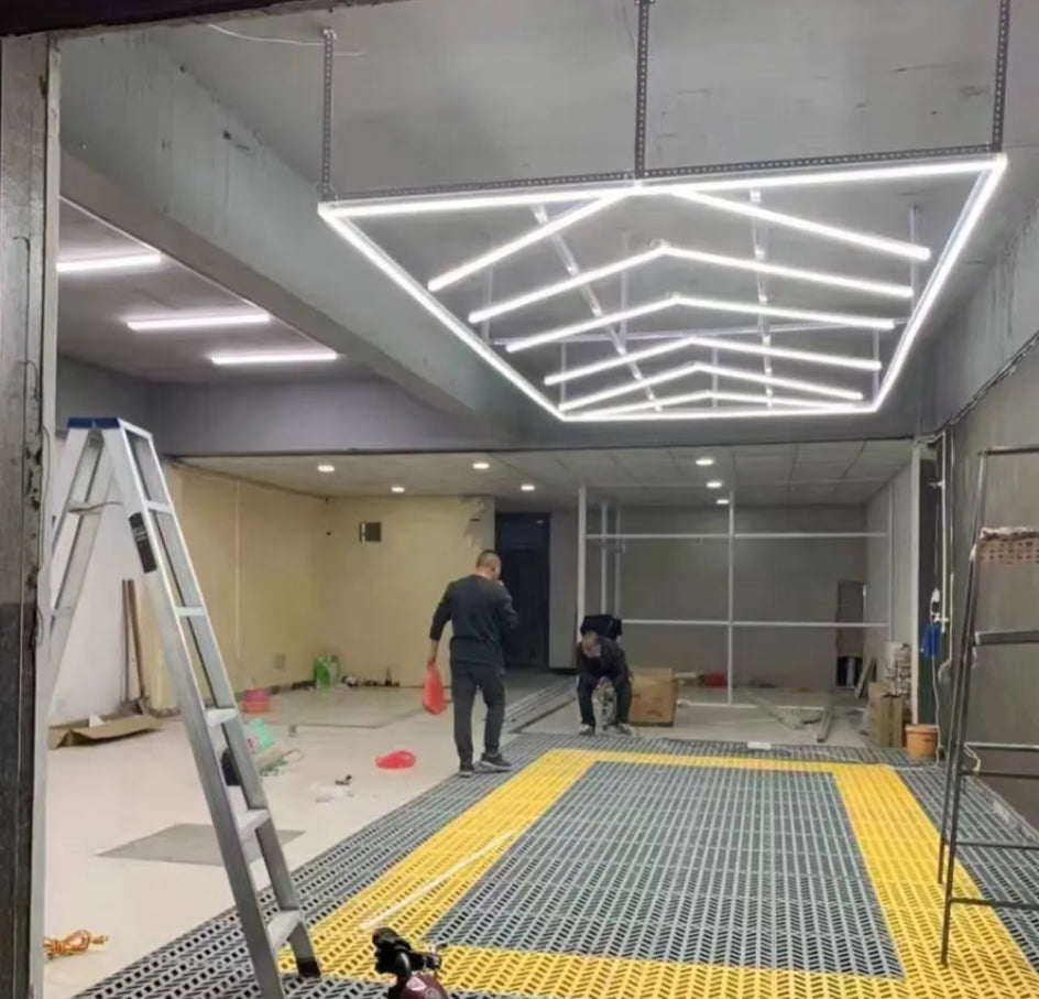 Panel Luz Led Detailing Gym Barberia Techo Pared