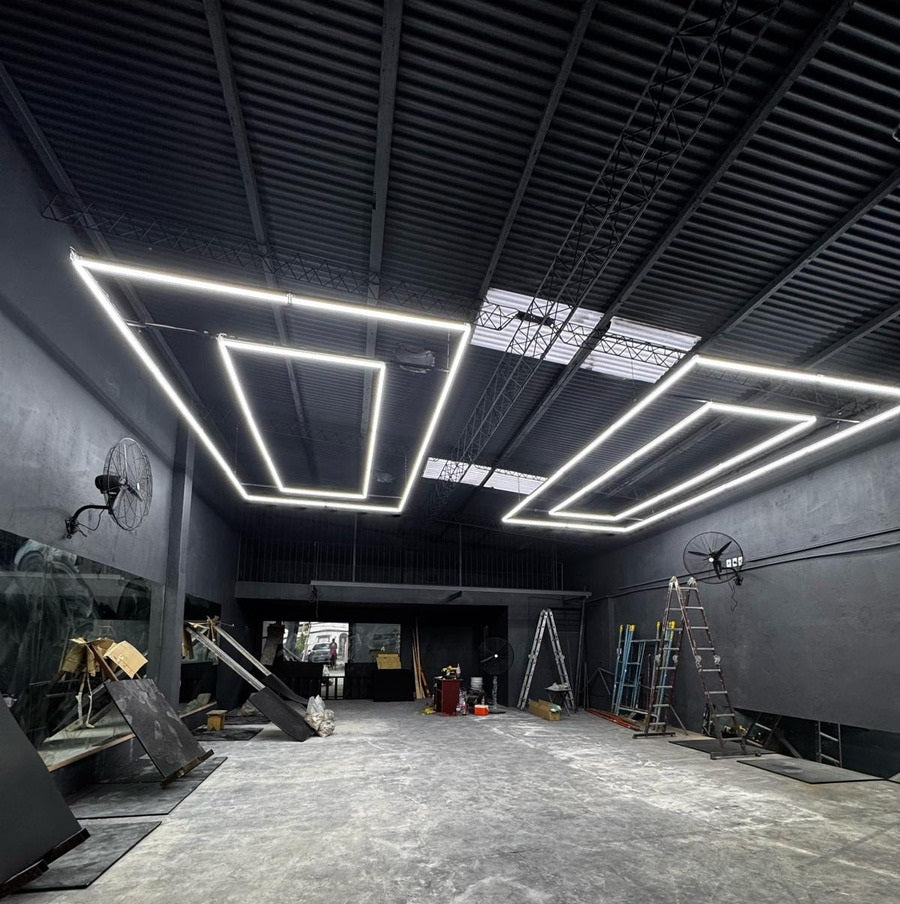 Panel Luz Led Detailing Gym Barberia Techo Pared