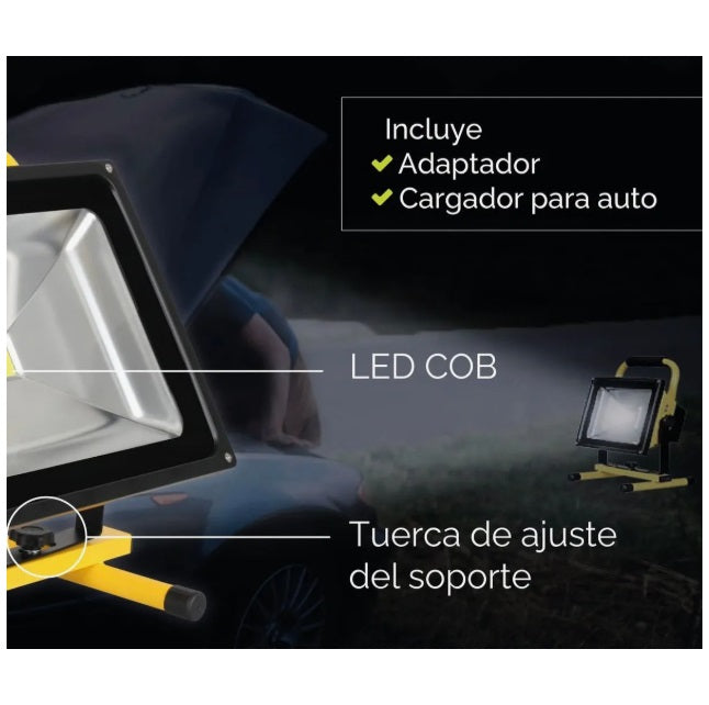 Reflecor Led Omio De Obra Portatil Recargable 10w