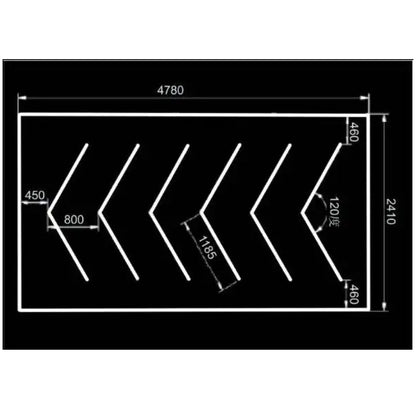 Panel Luz Led Detailing Gym Barberia Techo Pared