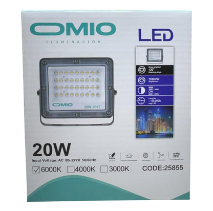 Reflector Led Omio 20w Policarbonato Frío/cálido