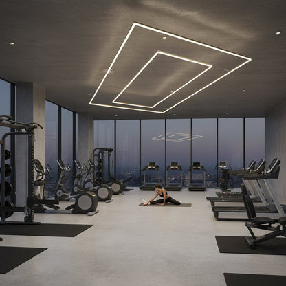 Panel Luz Led Detailing Gym Barberia Techo Pared