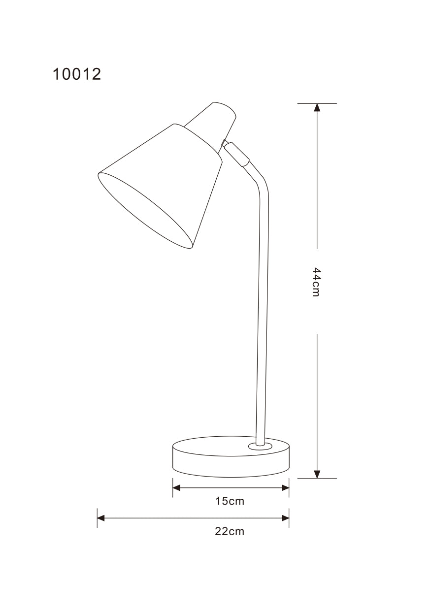 Lampara de Mesa Omio Modelo Office Blanca