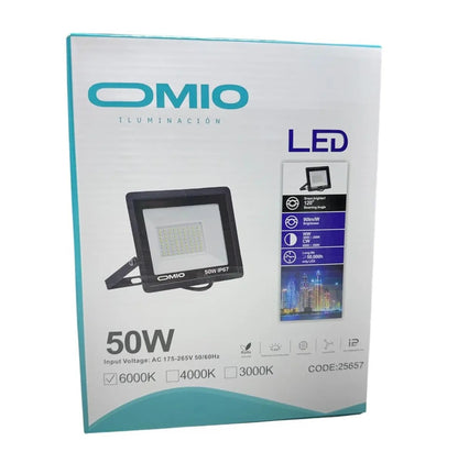 Foco Reflector Led Omio 50 watts Luz Fría/cálida Para Interior y exterior