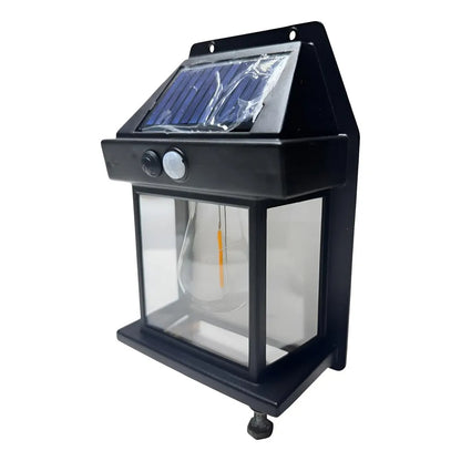 Lámpara Farol Solar Colonial Cálida Exterior Sensor Mov Omio