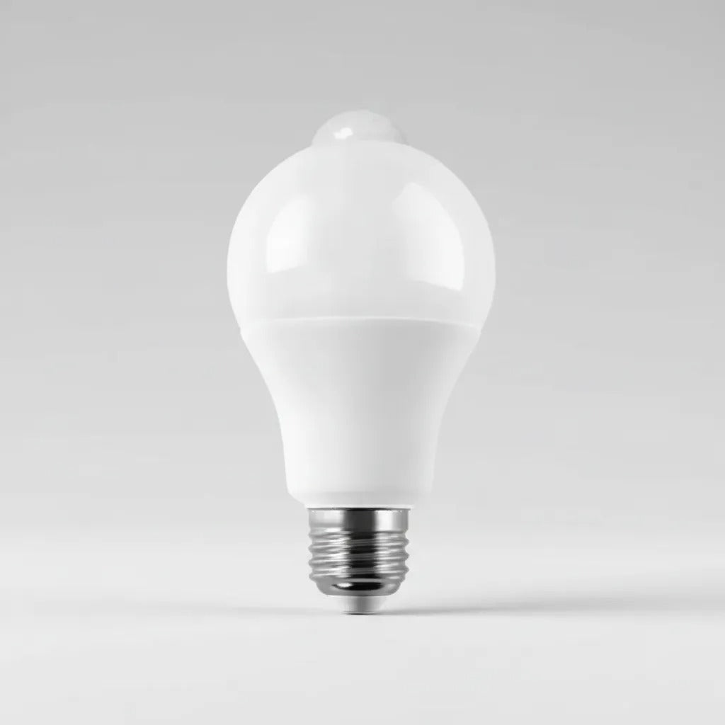 Lámpara Bulbo Led 7w Frío Sensor De Movimiento Y Fotocelula