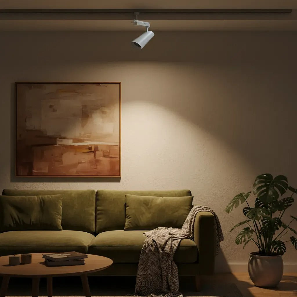 Omio Spot Led Para Riel 30 watts  Aluminio Blanco Driver Lifud