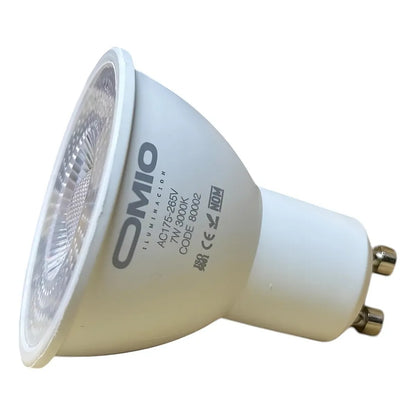 Lámpara Led Dicroica Omio Gu10 7w Cálida 3000k
