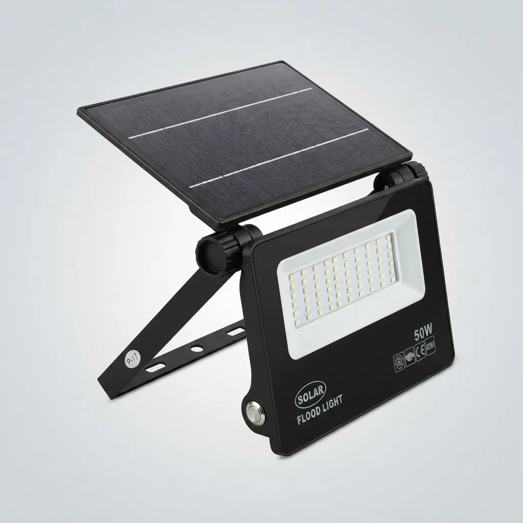 Reflector Solar 50 watts Con Panel Integrado Y Baterías