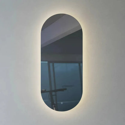 Espejo Ovalado Led Omio Con Luz Fría, Neutra Y Cálida 108 Cm