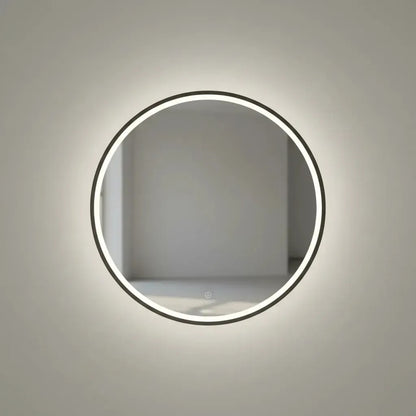 Espejo Redondo Omio Led Con Luz Ajustable 59.5cm Moderno