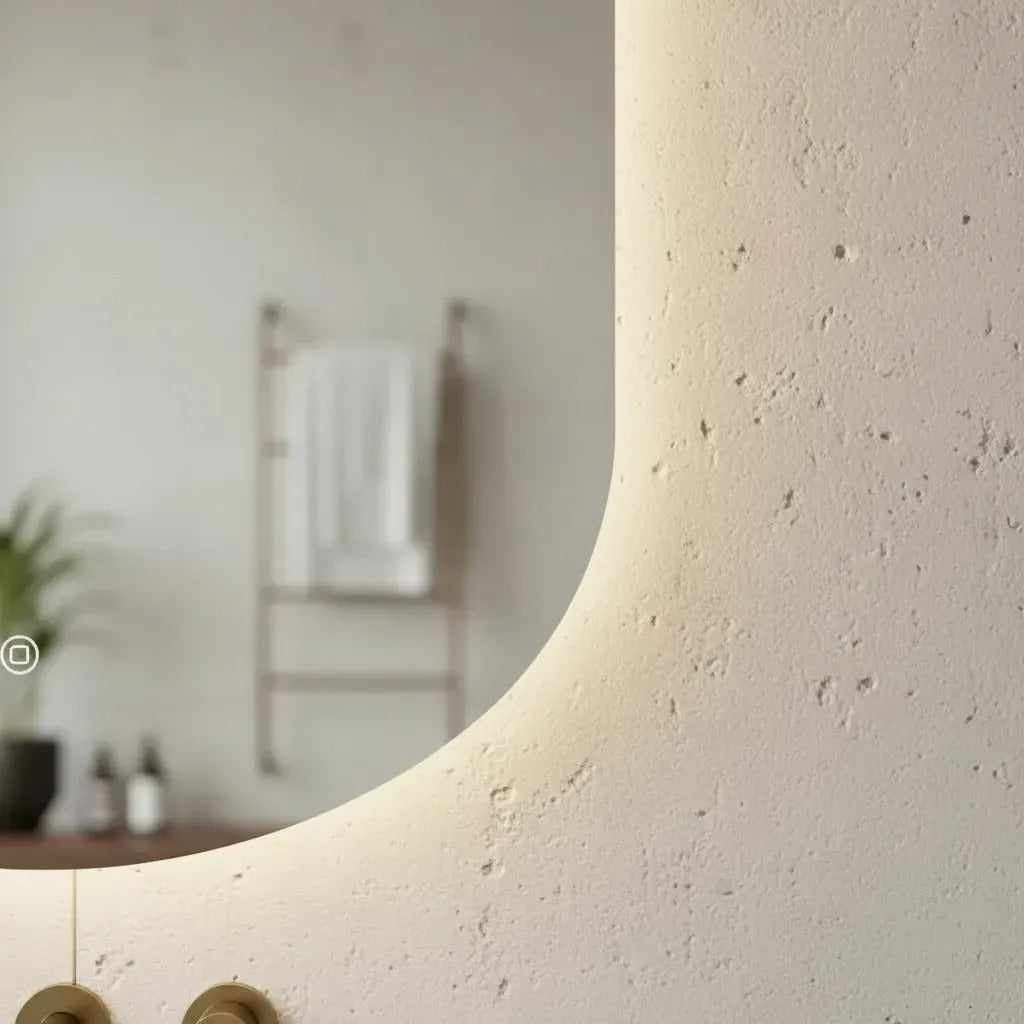 Espejo Ovalado Led Omio Con Luz Fría, Neutra Y Cálida 108 Cm