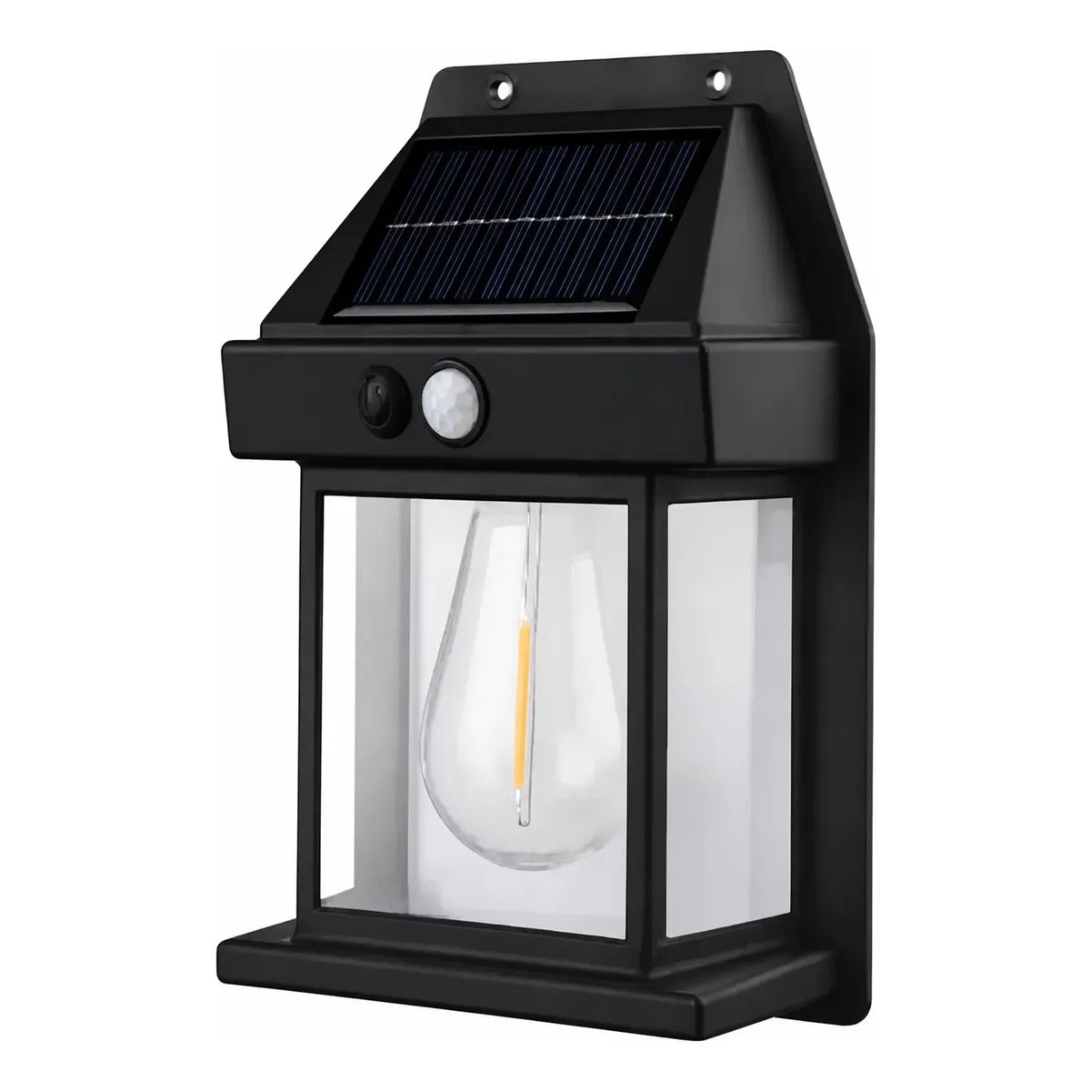 Lámpara Farol Solar Colonial Cálida Exterior Sensor Mov Omio