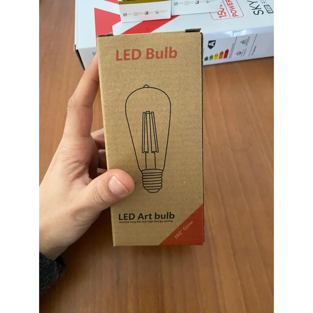 Lámpara Vintage Pera De 8w Fría Y 4w Cálida